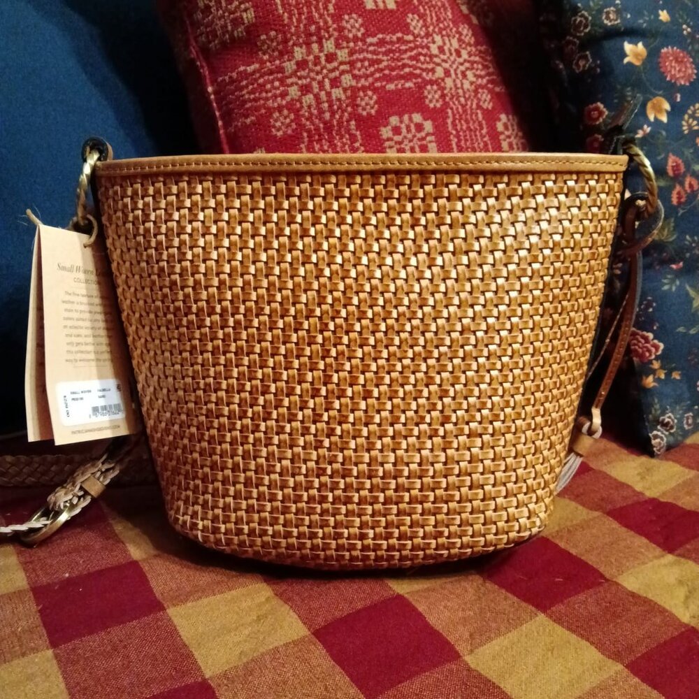 Patricia Nash Valbella Woven Leather Crossbody Bag ~ NWT!